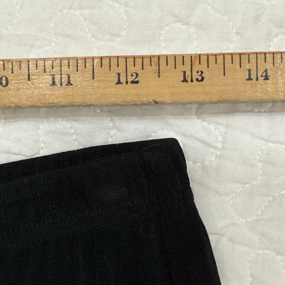 Vintage US WEAR 2 Piece Slinky Black Pants Outfit Rhinestone Zip Top Size S - Picture 10 of 11